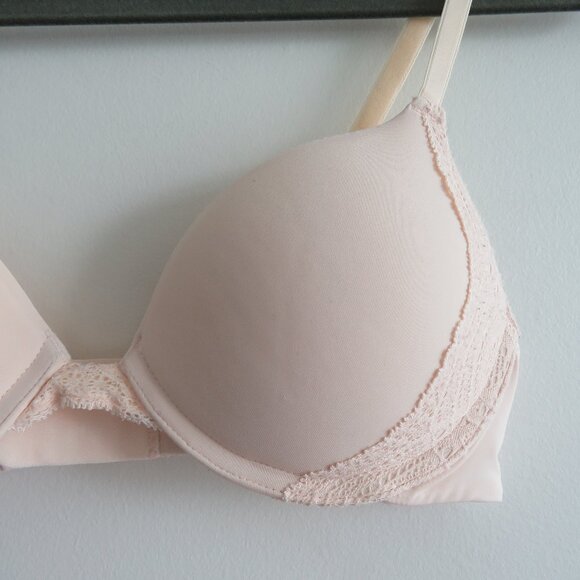 PEPPER Lift Up Lace Trim Bra in Ecru - Women's Size 34A - Picture 4 of 16